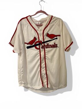 St. Louis Cardinals Cream & Red Baseball Jersey